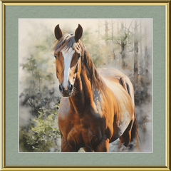 Chestnut Mare - Professionally Framed & Matted