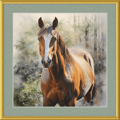 Chestnut Mare - Professionally Framed & Matted