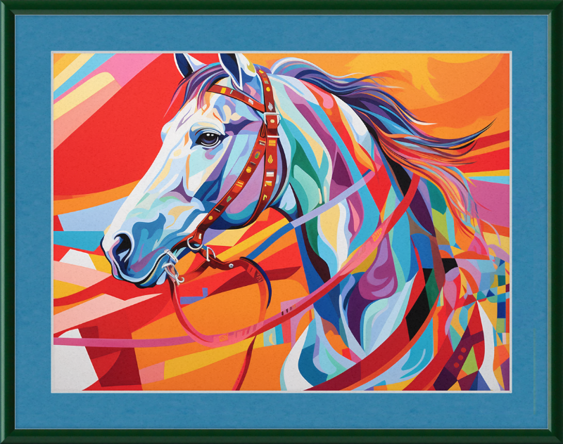 Neon Fantasy I - Professionally Framed and Matted Print