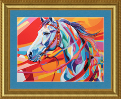 Neon Fantasy I - Professionally Framed and Matted Print