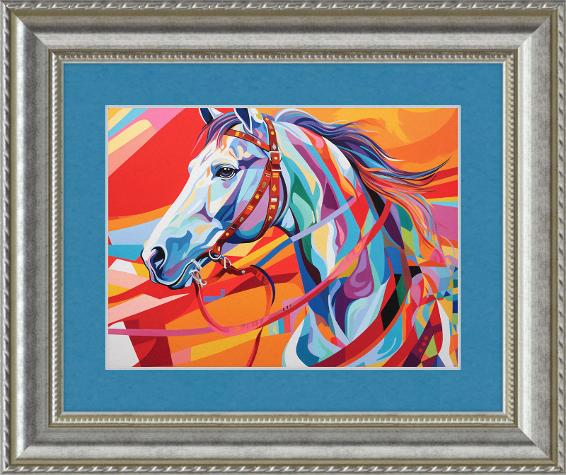 Neon Fantasy I - Professionally Framed and Matted Print
