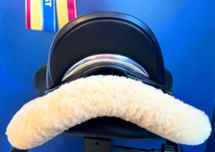 17" DMK Pinnacle Dressage Saddle. Flat Tree. High thigh, High profile blocks. Rent, Buy Demo, or Purchase New only at Delfina Saddlery.