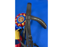 Delfina Aachen Bridle - Crystal & Wire Dutch Drop Dressage Bridle