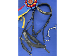 Delfina Aachen Bridle - Crystal & Wire Dutch Drop Dressage Bridle