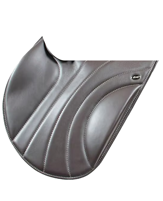 WOW Bramham Show Jumping Flaps made of one large moulded piece of leather, long external flap calf block and small fixed knee block