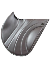 WOW Bramham Show Jumping Flaps made of one large moulded piece of leather, long external flap calf block and small fixed knee block