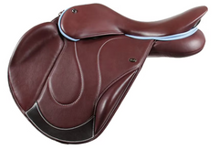 Tapner Flap with optional Long Calf Block and wear Strip in swirl stitching pattern from WOW Saddles