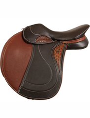 Signature Competitor Continental VSD/Jump Saddle with custom wear strip seat skirt and infills