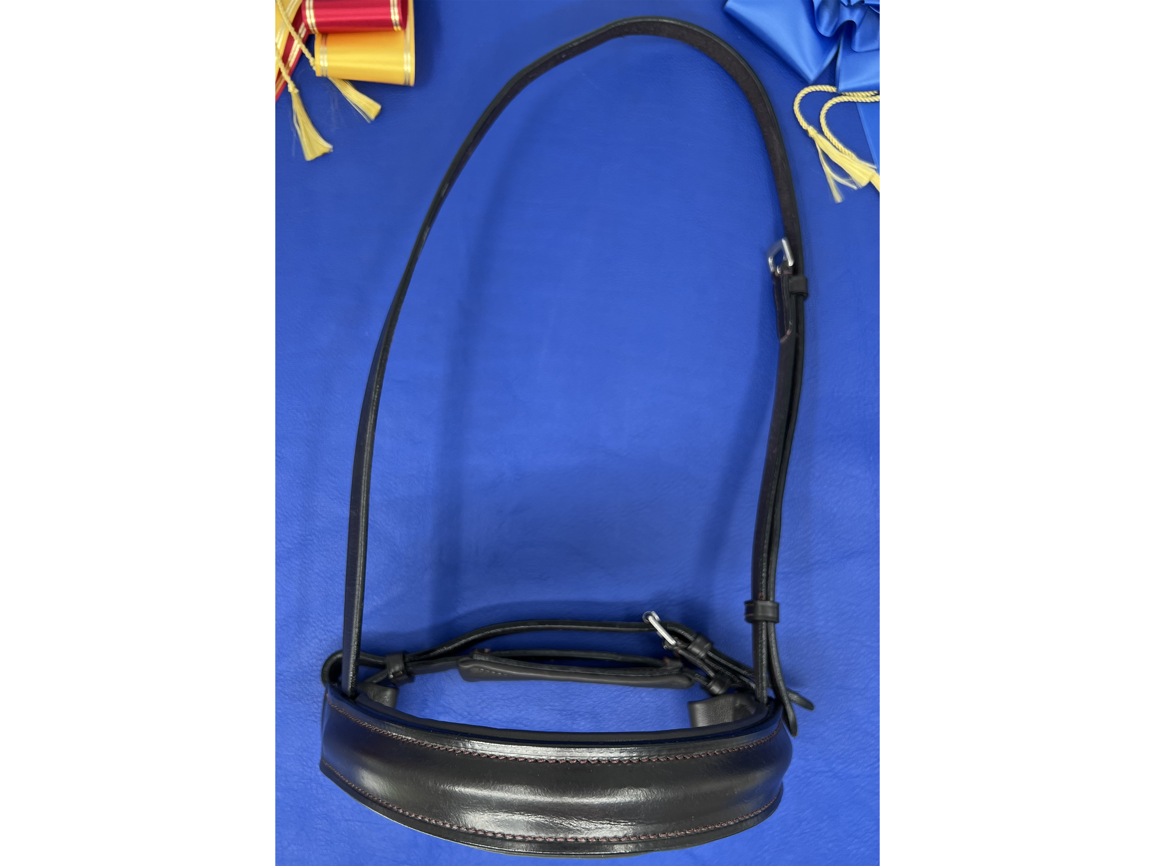 Raised Padded Crank Noseband, Brown, French