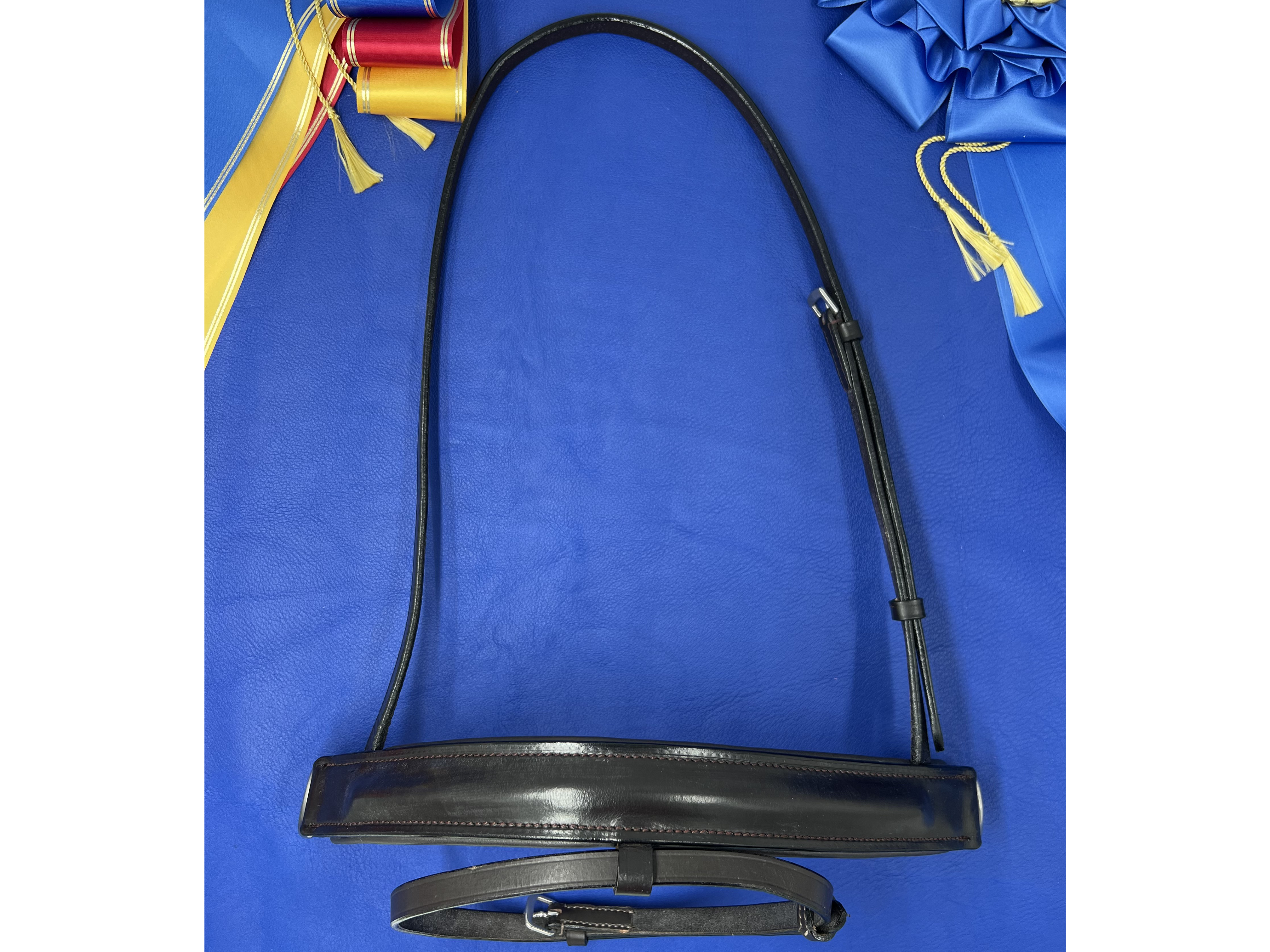 Raised Padded Crank Noseband, Brown, Flash