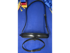 Raised Padded Crank Noseband, Black, Flash