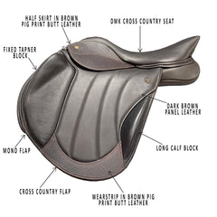 WOW DMK Cross-Country (XC) Wedge-Block Mono-Flap Saddle