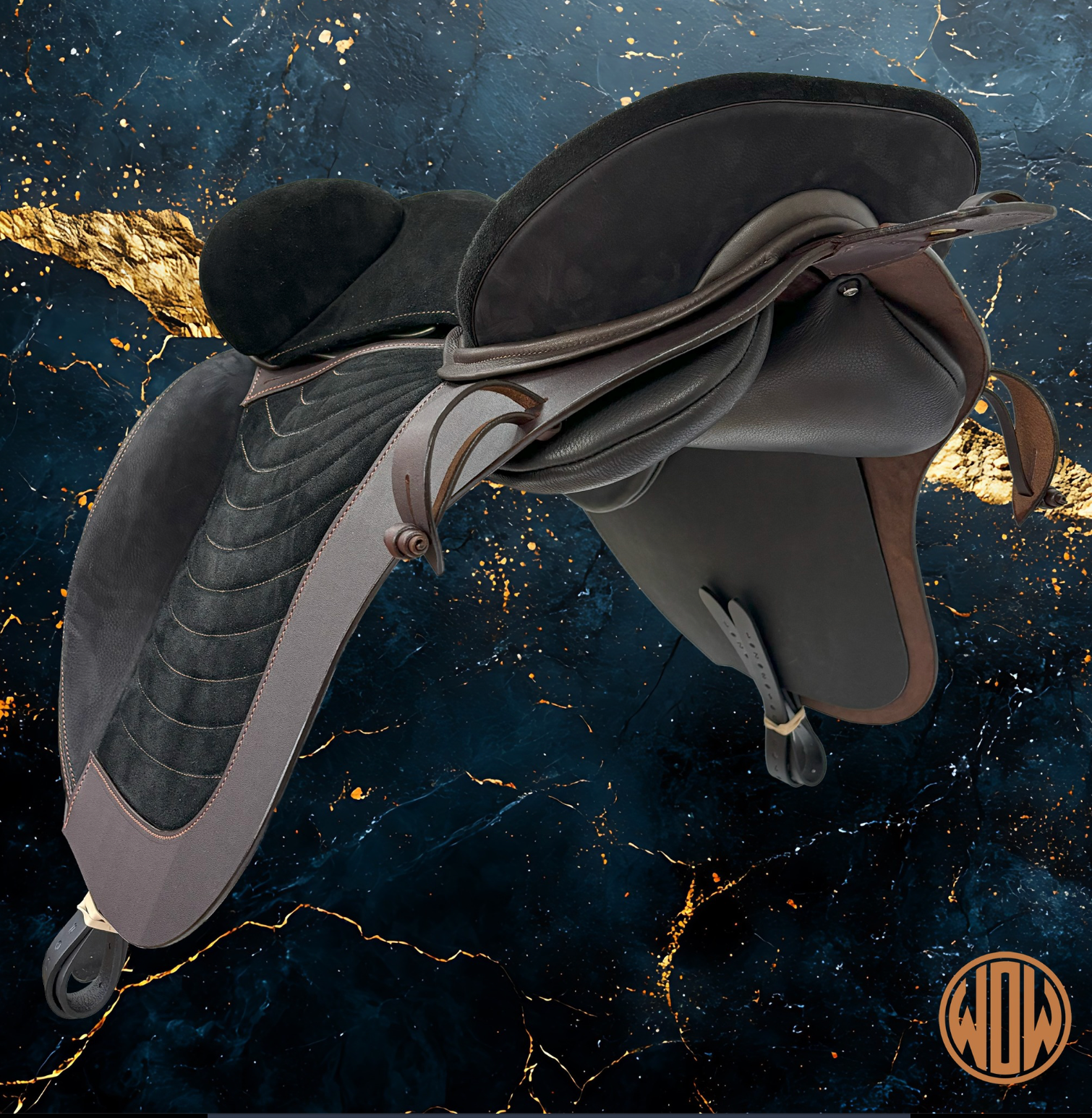 WOW Portuguese Relvas Flap with channel stitching, stirrup keepers and Xairel/Chairel Loop