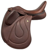 DMK Pinnacle Dressage Saddle with movable fixed external flap blocks