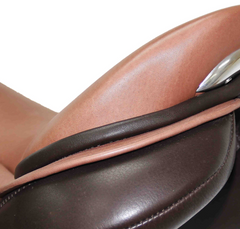 WOW Saddlery's DMK Peak Cross Country (XC) Saddle cantle detail close-up