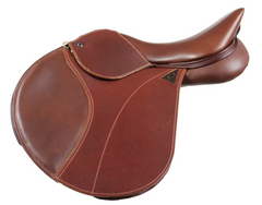 WOW DMK Show Jumping Dual Flap Forward Cut Saddle with swarovski crystal flap inlay