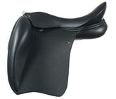 WOW DMK Stumpy Dressage Saddle with hidden short flap for short riders or short legged dressage riders