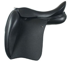 WOW DMK Stumpy Dressage Saddle with hidden short flap for short riders or short legged dressage riders