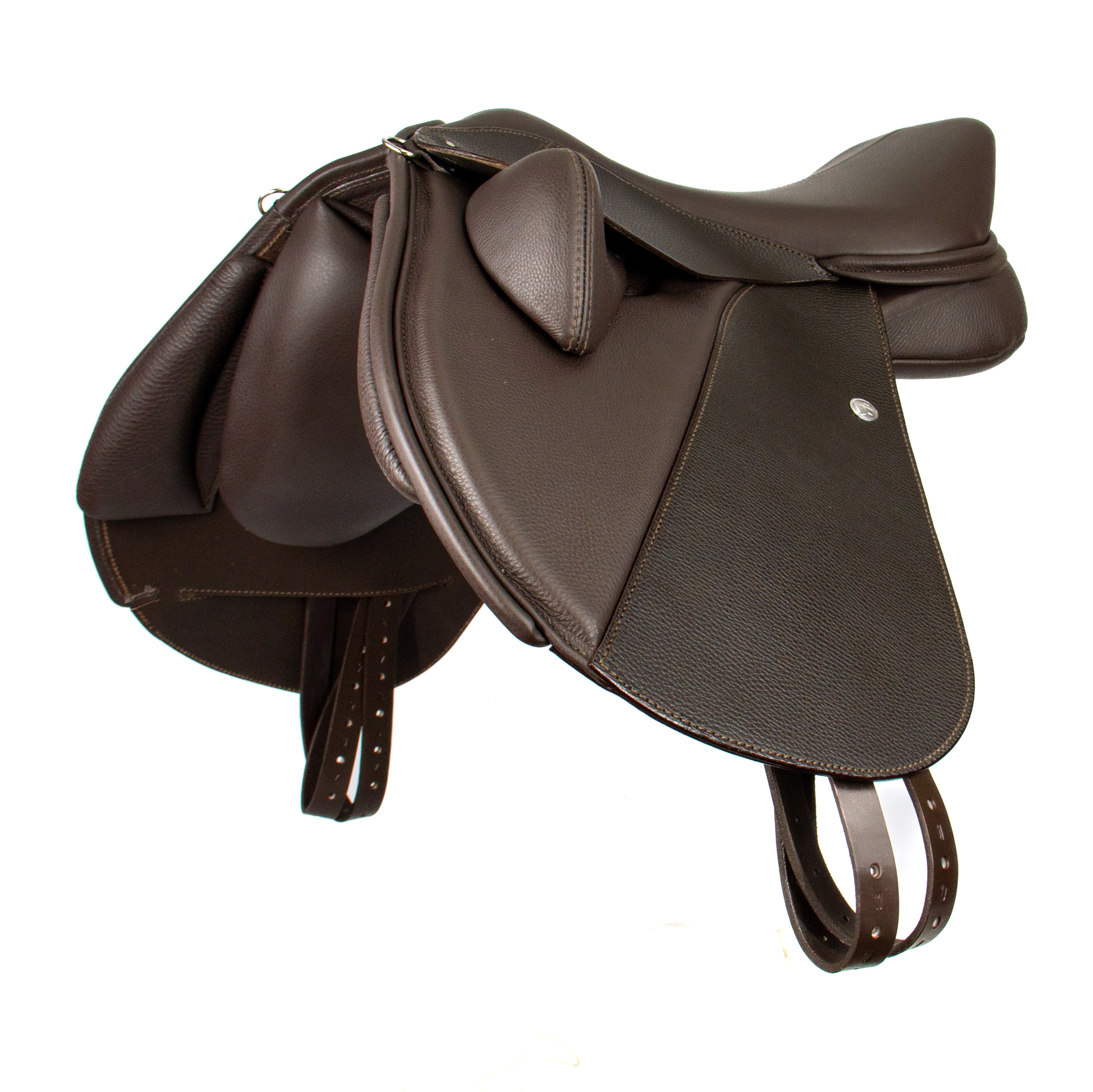 Duskin Show Jumping Saddle with adjustable fixed block flap
