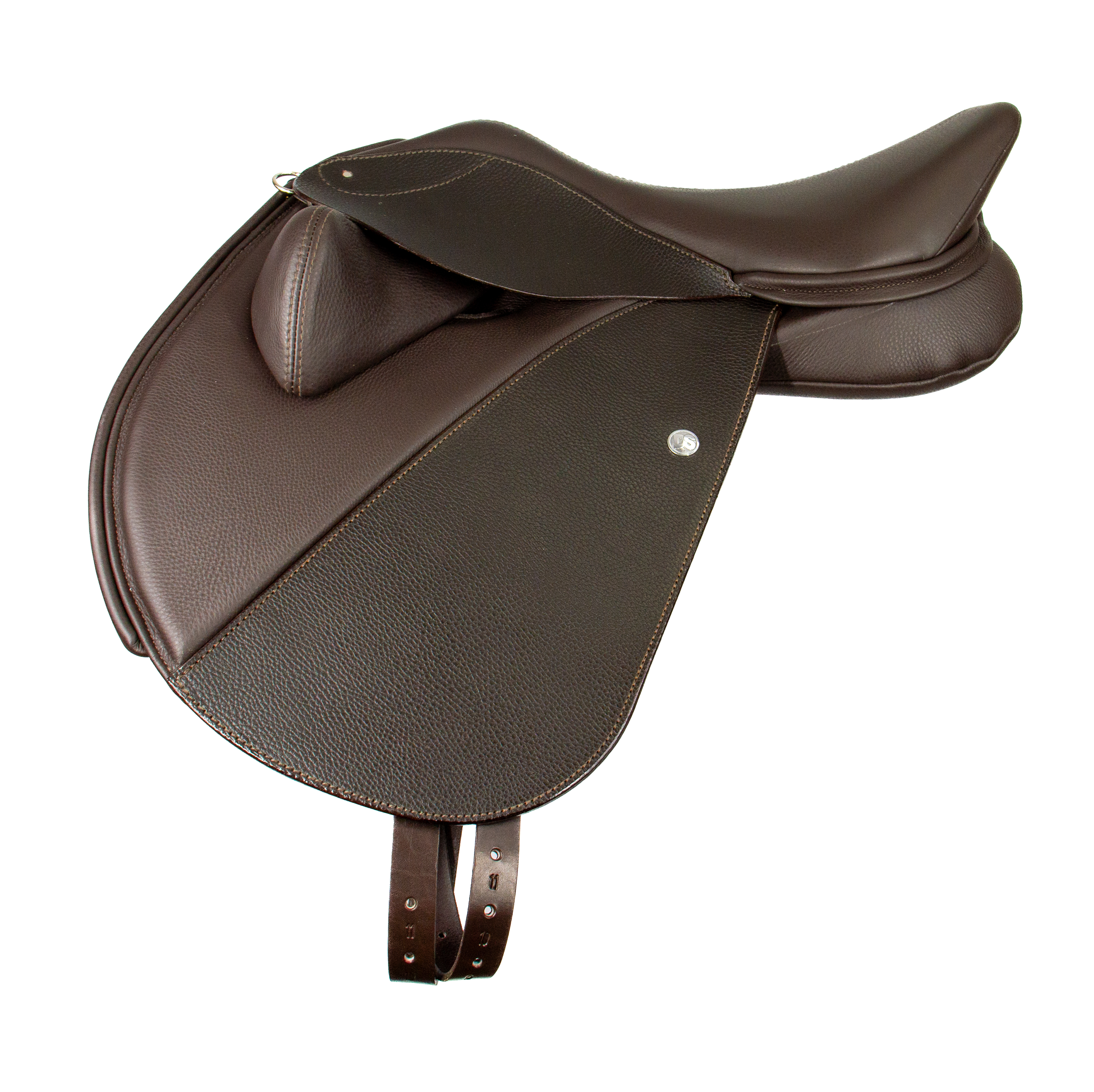 Duskin Show Jumping Saddle with adjustable fixed block flap