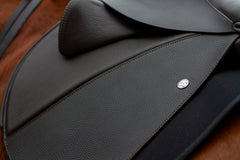 Duskin Show Jumping Saddle with adjustable fixed block flap