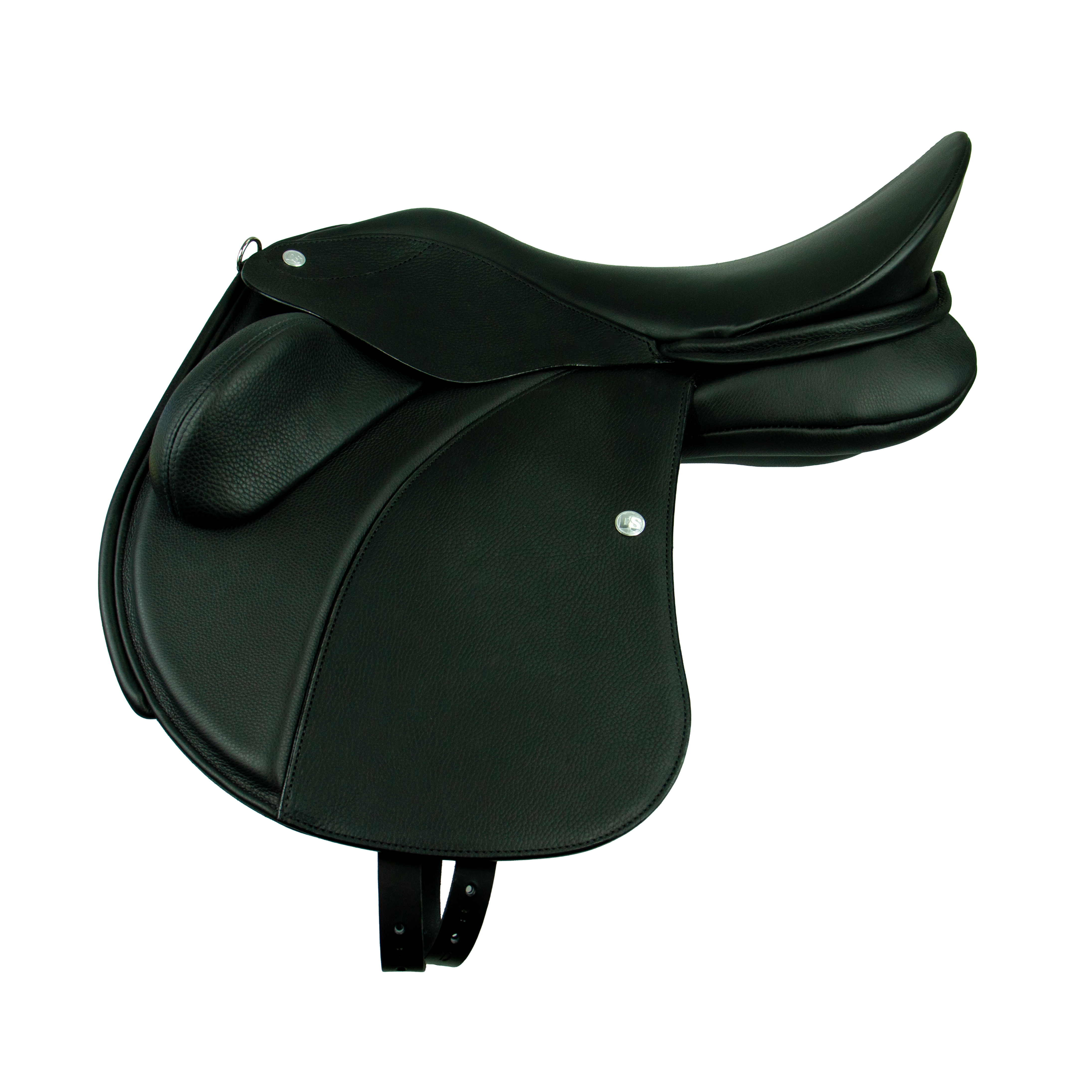 Duskin Very-Slightly-Dressage (VSD) Saddle combines a dressage saddle with a general purpose saddle and are perfect for the all-around rider or dressage rider with short legs or those who ride with a shorter stirrup and more bend in their knee