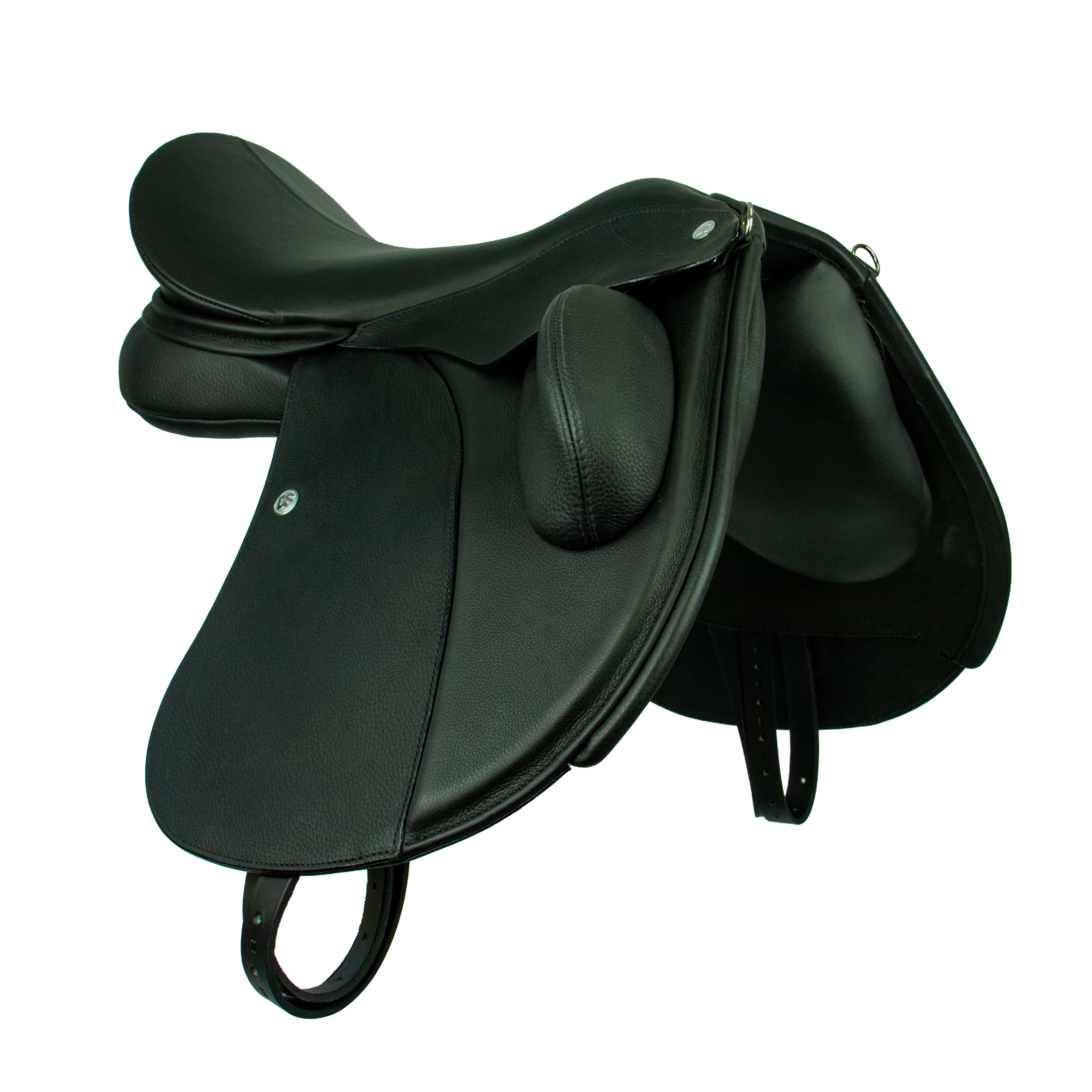 Duskin Very-Slightly-Dressage (VSD) Saddle combines a dressage saddle with a general purpose saddle and are perfect for the all-around rider or dressage rider with short legs or those who ride with a shorter stirrup and more bend in their knee
