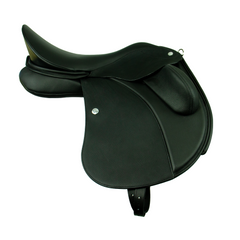 Duskin Very-Slightly-Dressage (VSD) Saddle combines a dressage saddle with a general purpose saddle and are perfect for the all-around rider or dressage rider with short legs or those who ride with a shorter stirrup and more bend in their knee