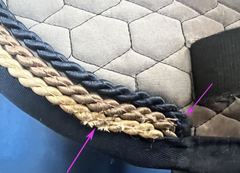 Custom Mattes Platinum EuroFit Dressage Pad - Grey, Blue & Gold