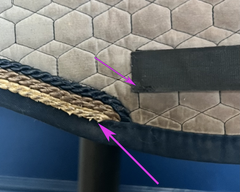 Custom Mattes Platinum EuroFit Dressage Pad - Grey, Blue & Gold