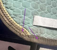 Custom Mattes Platinum EuroFit Dressage Pad - Petrol & Gold