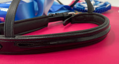 Black Patent Leather Raised Noseband