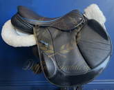 17" Custom Saddlery Monte Carlo / Black Vienna Buffalo / Blue Welting **Wool Flocked**