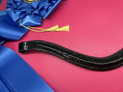 Delfina Lamplight Browbands - Black, Glossy, Croc Print Browbands