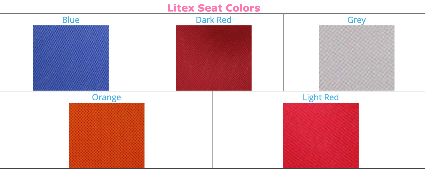 WOW Litex Seat Colors