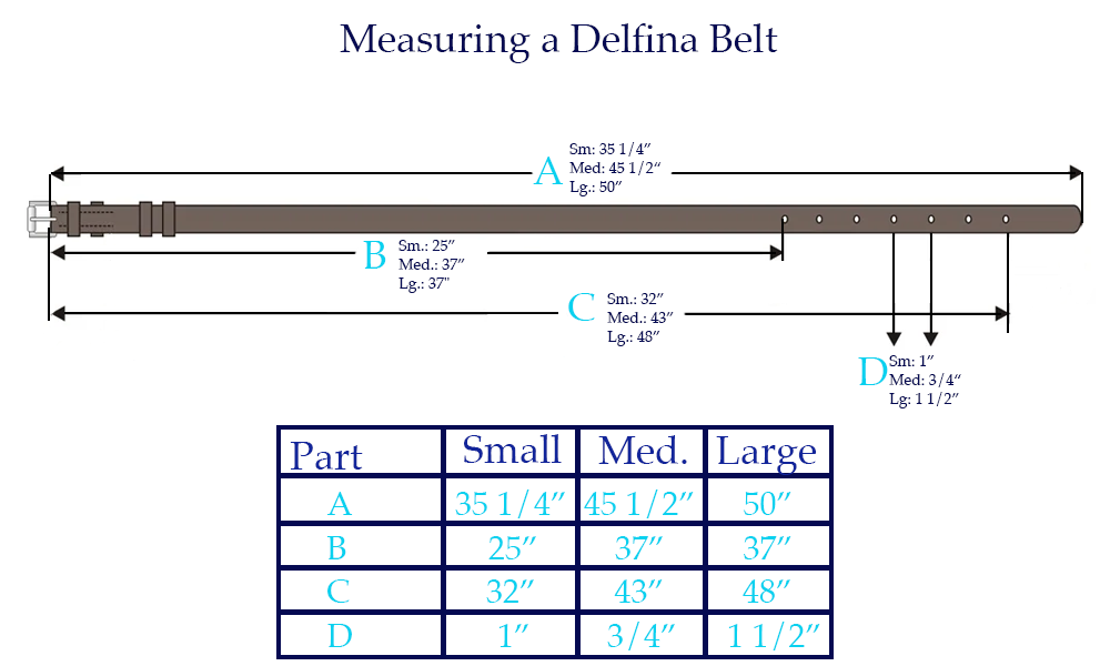 How to measure a Delfina Saddlery belt