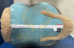 Custom Mattes Platinum EuroFit Dressage Pad - Petrol & Gold