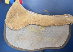 Custom Mattes Platinum EuroFit Dressage Pad - Petrol & Gold