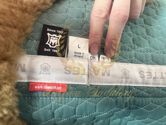 Custom Mattes Platinum EuroFit Dressage Pad - Petrol & Gold