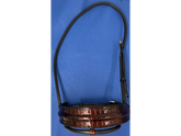 Rolled, Raised, Brown Croc Nosebands
