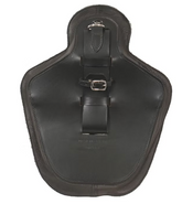 WOW H Girth - Leather - Stud Sternum Plate with Loop & D Ring