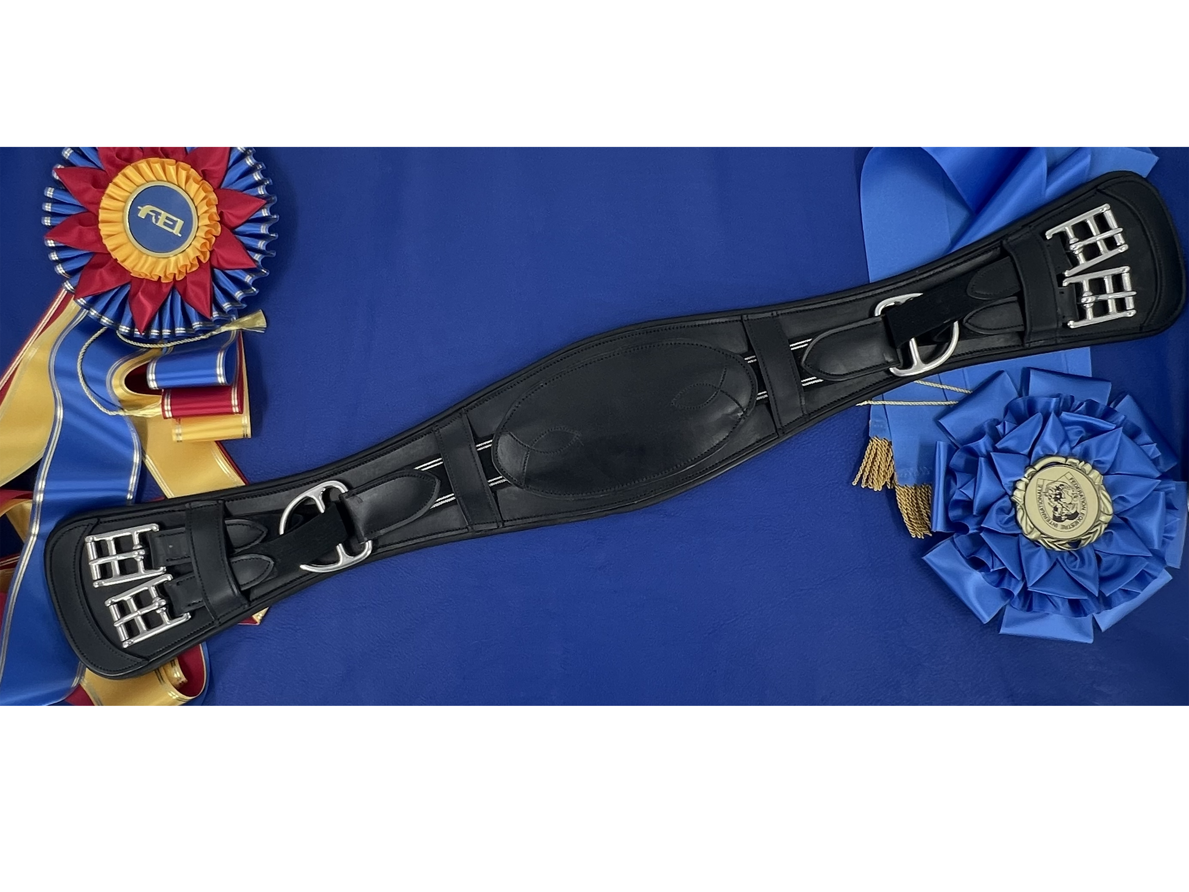 delfina soft touch double elastic dressage girth