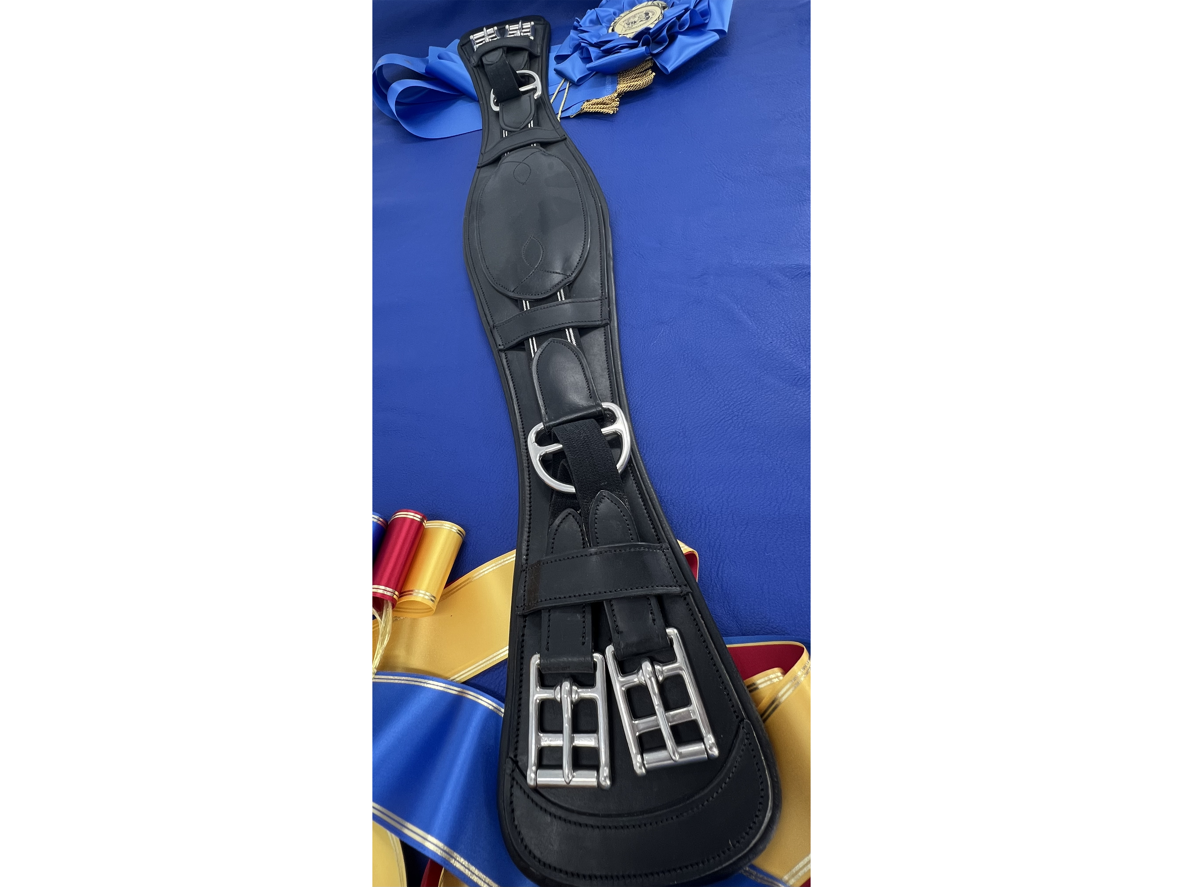 delfina soft touch double elastic dressage girth