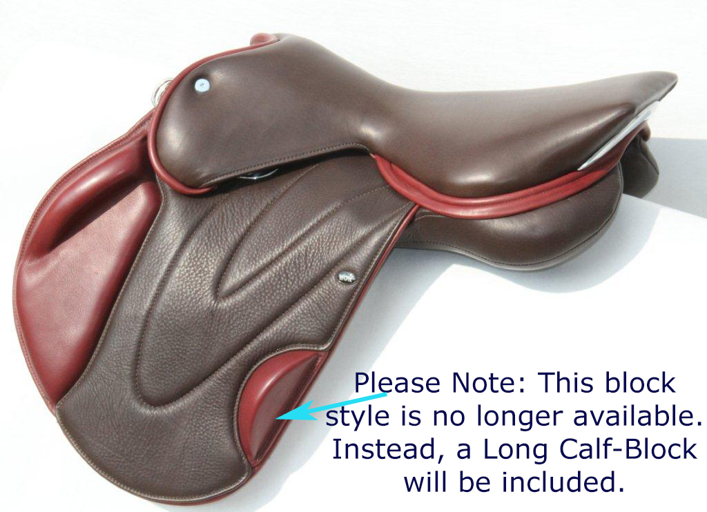 WOW Complete Standard Competitor Tapner-block Cross-Country Mono-Flap Saddle with new Long Calf-Block
