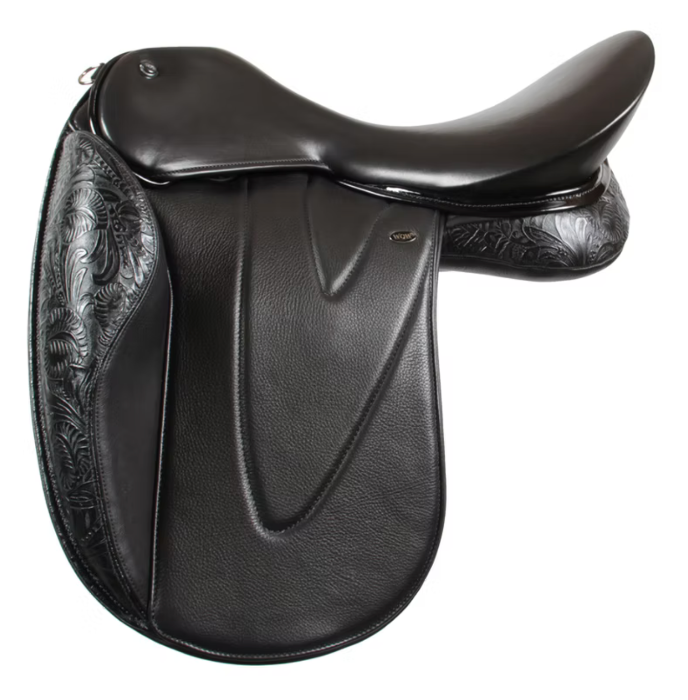 Standard Competitor Giant, High, Fixed-Block Dressage Saddle with custom double-stitched flap block and customized panel gussets