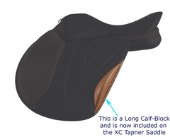 WOW Complete Standard Competitor Tapner-block Cross-Country Mono-Flap Saddle with new Long Calf-Block