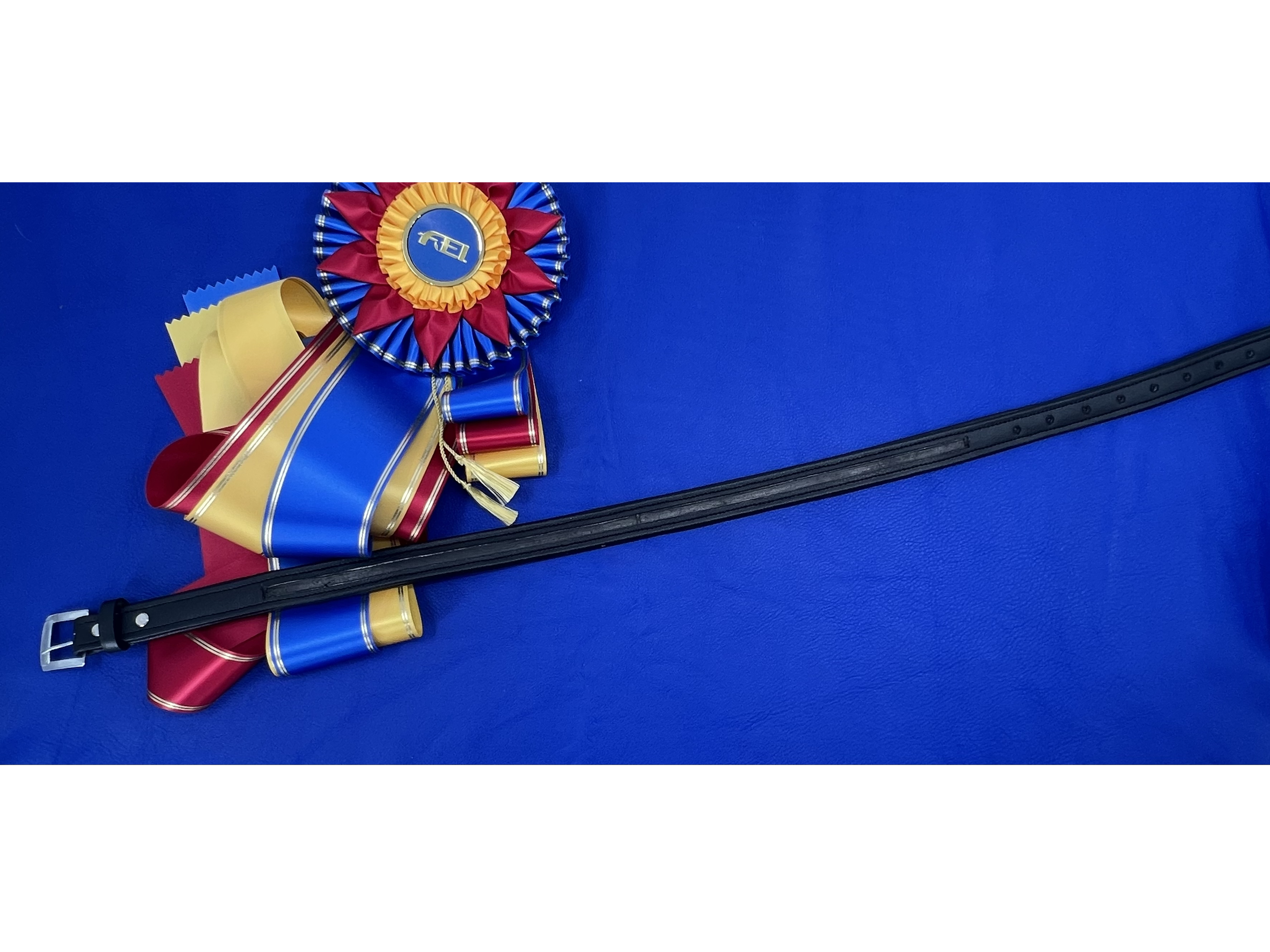 Delfina vegan cactus leather equestrian belt with empty channel