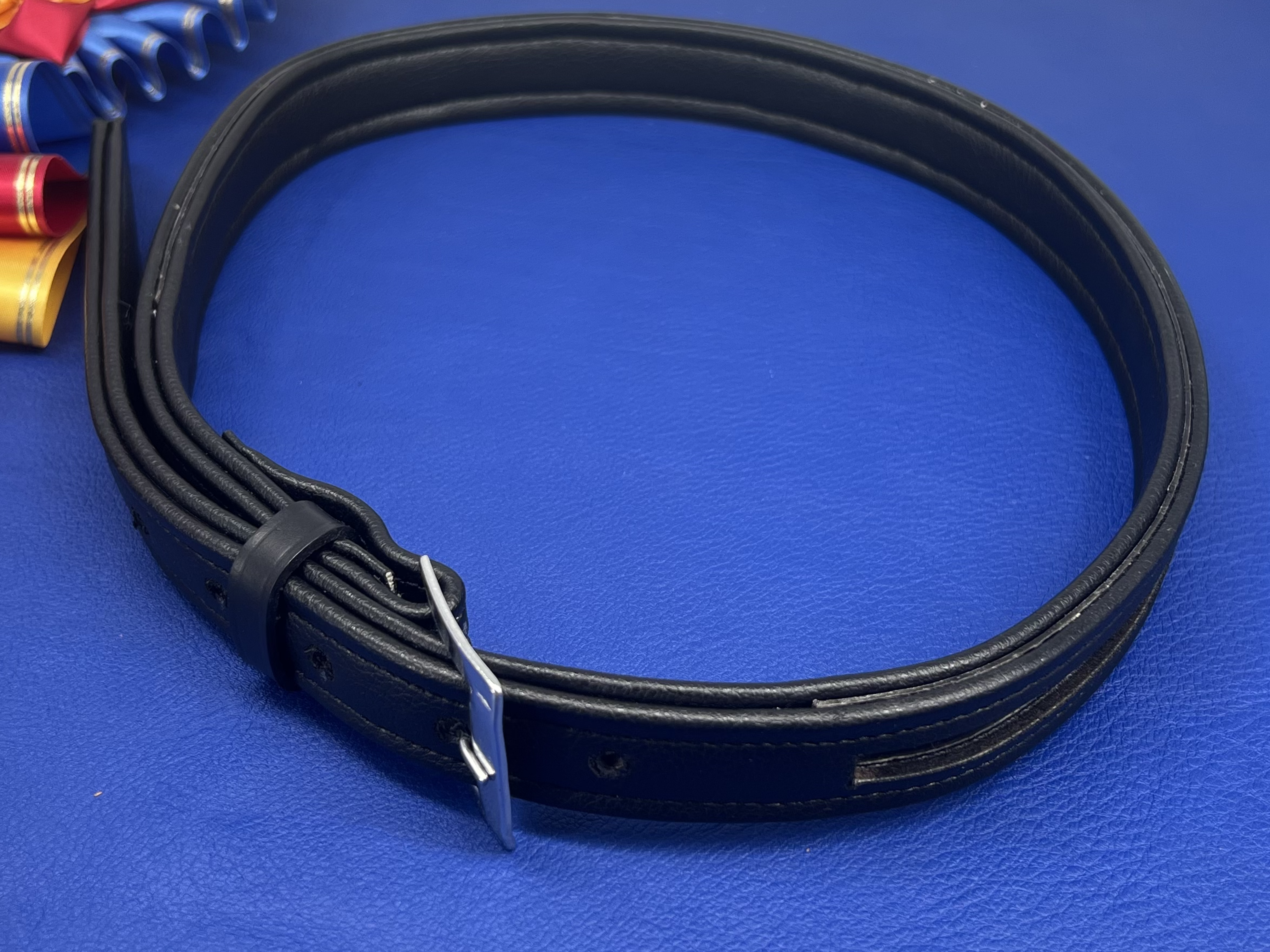 Delfina vegan cactus leather equestrian belt with empty channel