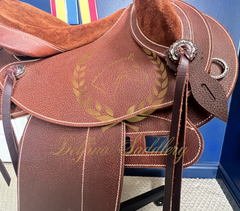 17" WOW Western Saddle + Korrector Pad - Flat Tree