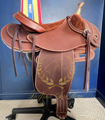 17" WOW Western Saddle + Korrector Pad - Flat Tree